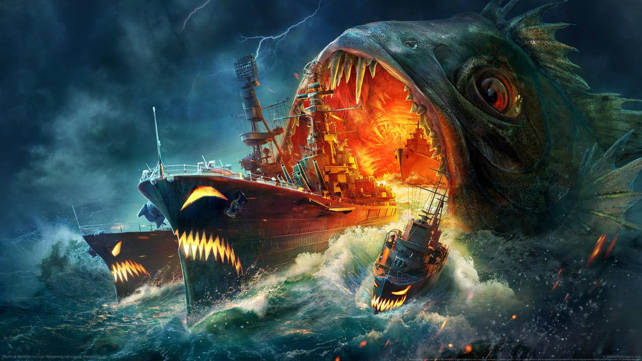 《战舰世界-World,of,Warships》鱼,4K高清壁纸