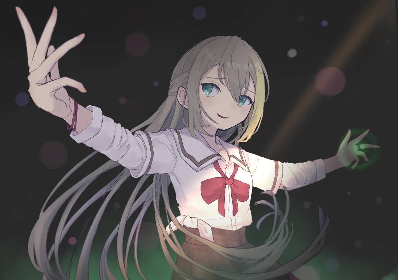 《魔法少女小圆》晓美焰,校服,4K高清动漫壁纸