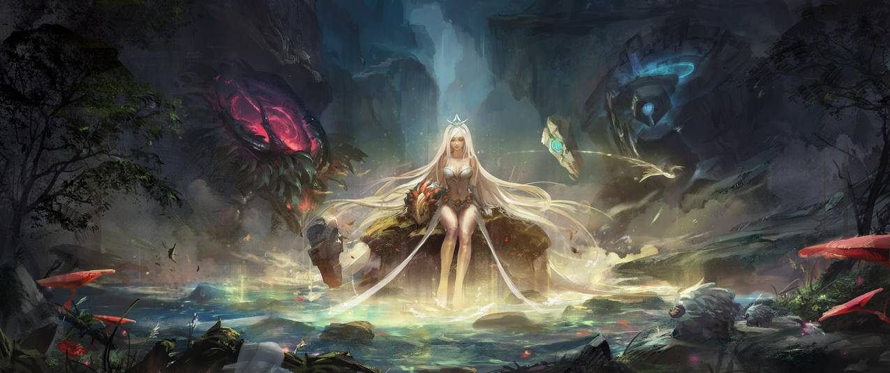 lol,janna,3440x1440壁纸