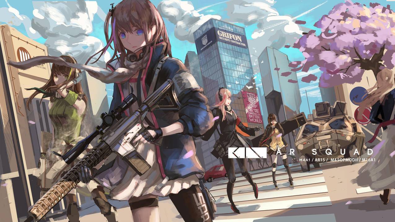 少女前线动漫,4k高清壁纸