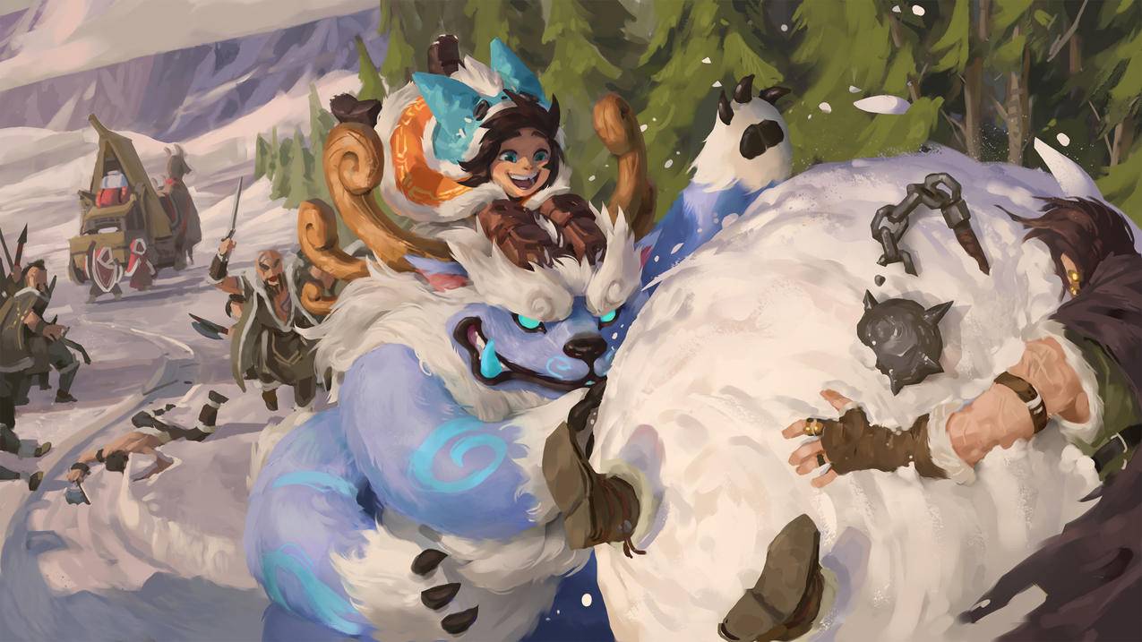 雪原双子,同人漫画,努努,英雄联盟,4k电脑壁纸