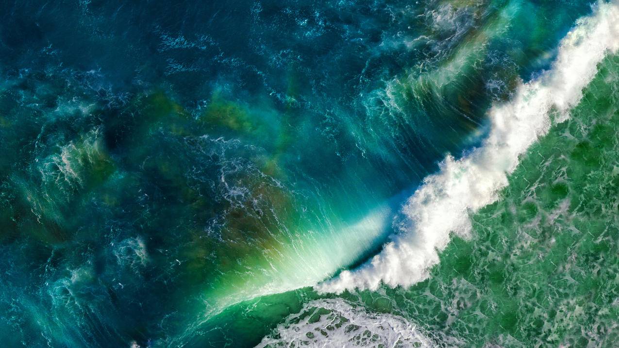 IOS,苹果MAC,大海,海浪风景4K壁纸