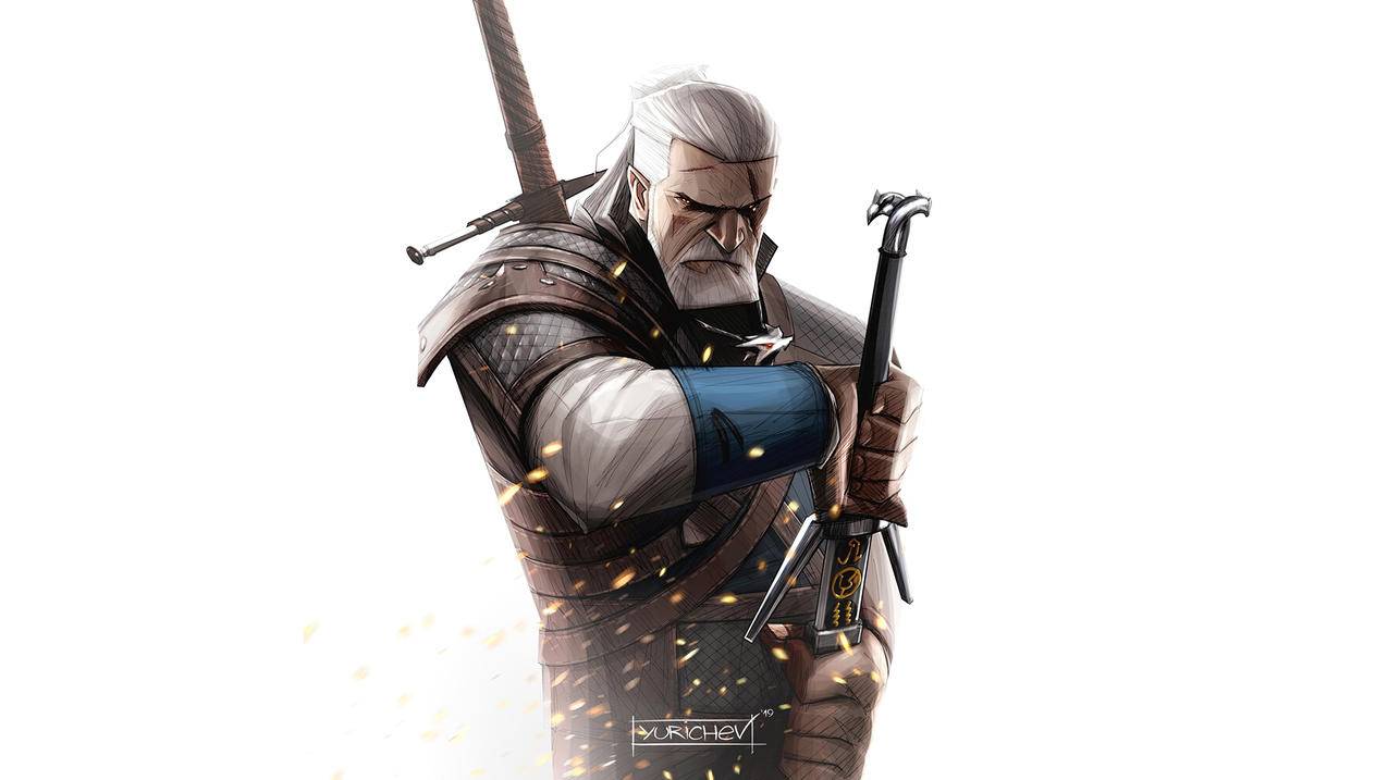 《巫师3狂猎TheWitcher3WildHunt》拔刀,4K高清壁纸