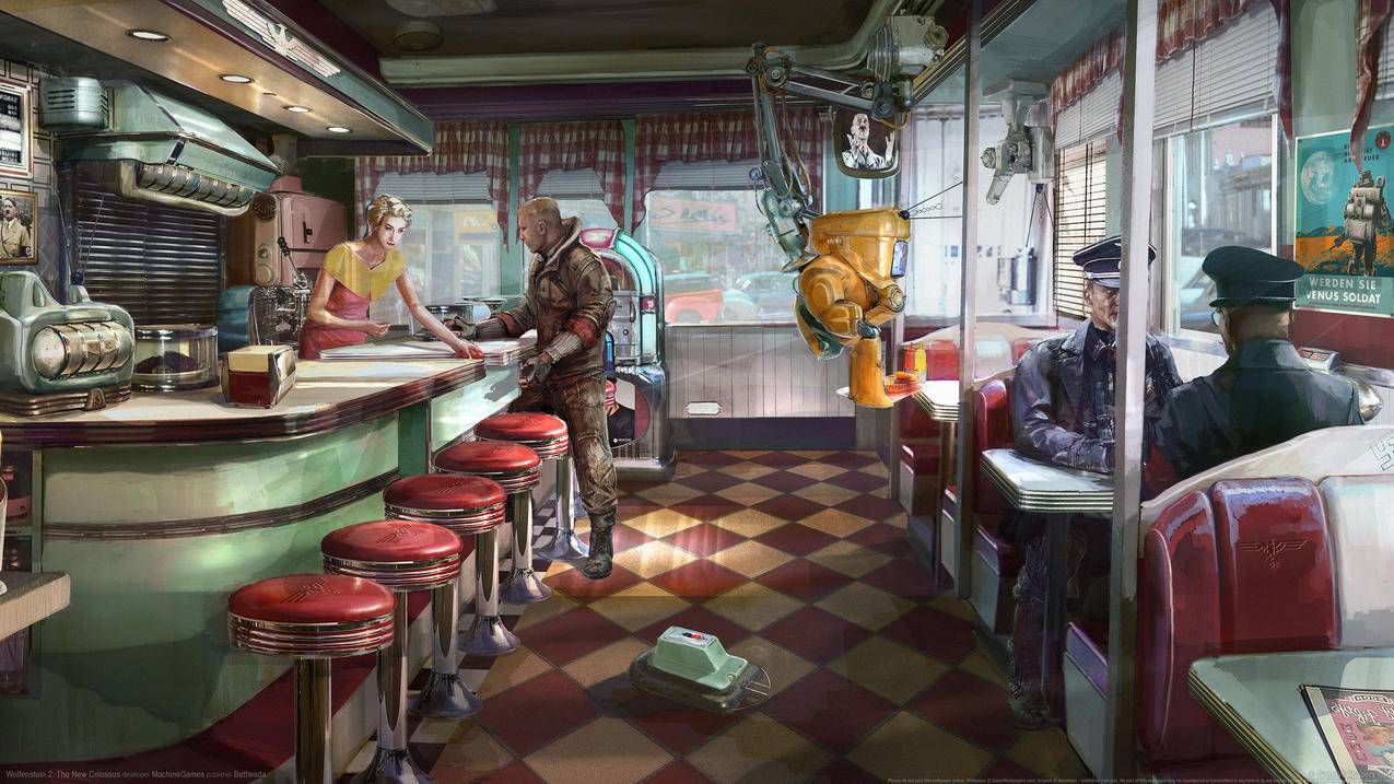 《德军总部2新巨人-Wolfenstein2》,4K高清壁纸