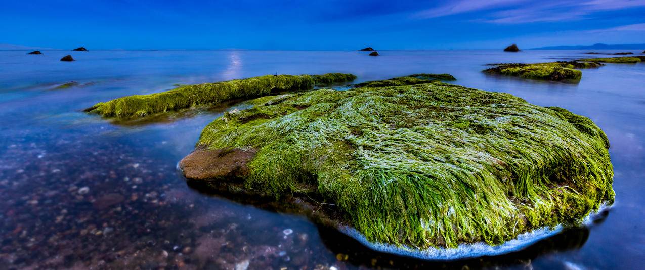 苏格兰海滩风景3440x1440壁纸