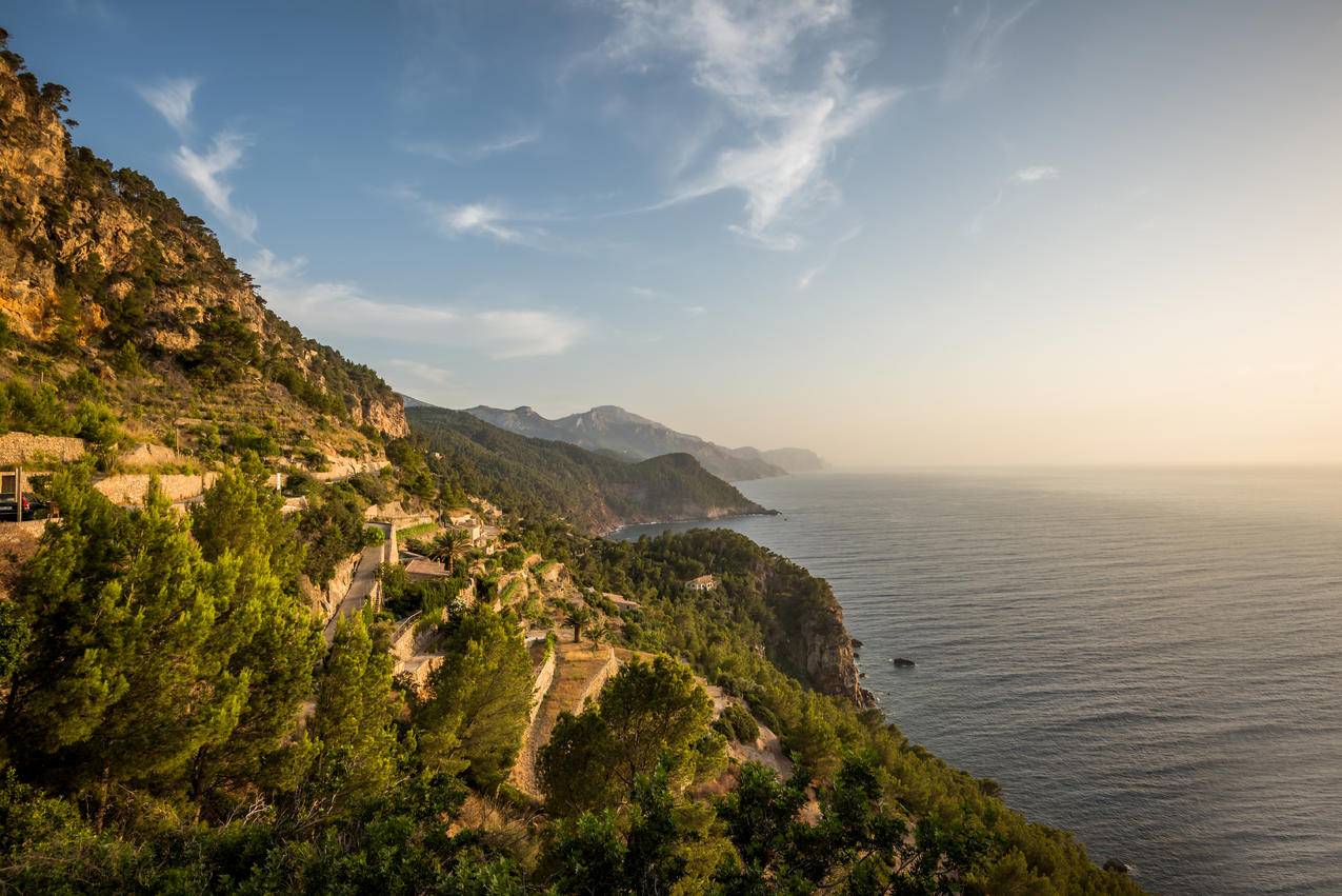 山路,海岸,风景,6k壁纸