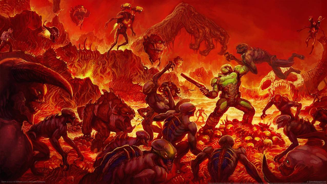 《毁灭战士/DOOM》,4K游戏高清壁纸