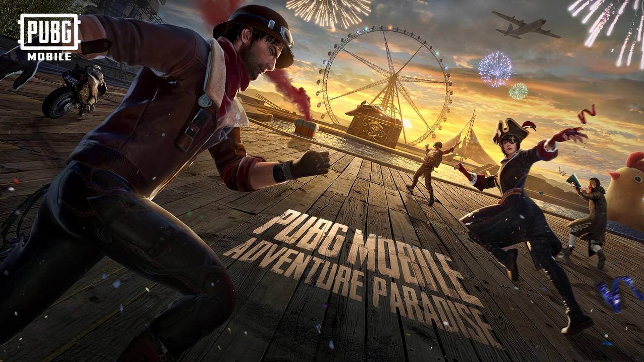《绝地求生PUBG》烟花,轮船,4K高清壁纸