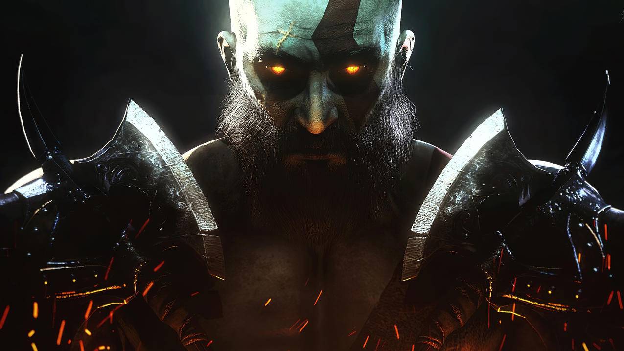 《战神:斯巴达幽灵-God,of,War Ghost,of,Sparta》双柄刀斧,光头男人,4K高清壁纸