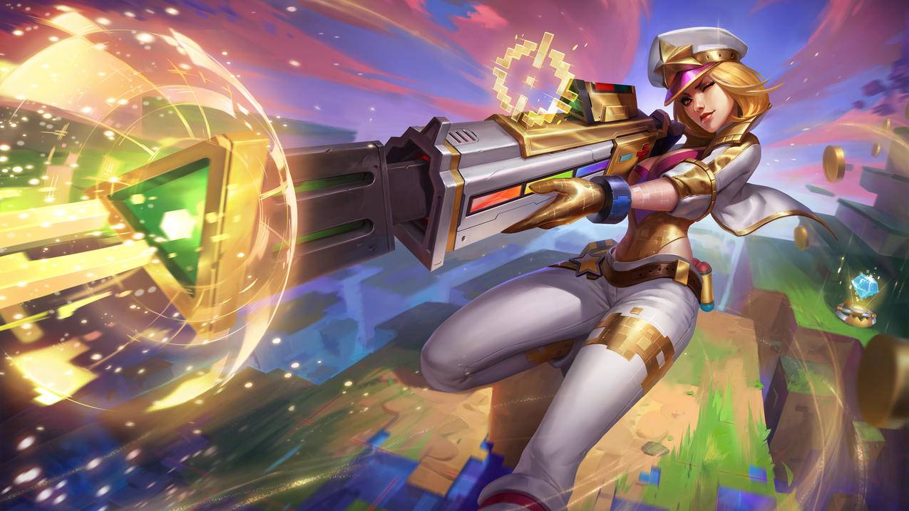 《英雄联盟（LOL）》皮城女警,电玩女神,至臻,凯特琳,4k游戏高清壁纸