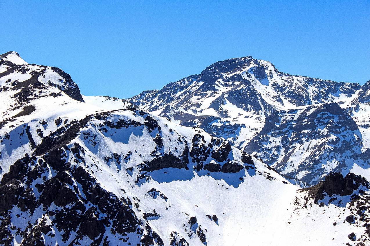 雪山,山,白色,高清壁纸
