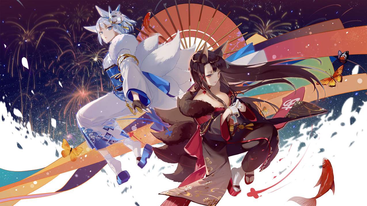碧蓝航线,赤城加贺,4k动漫高清壁纸