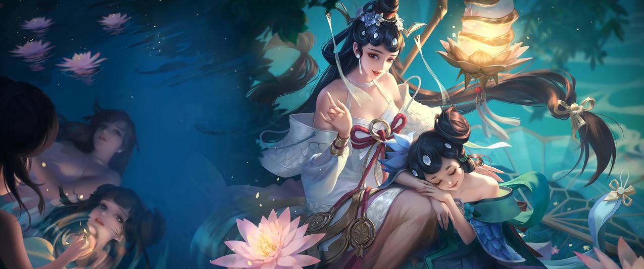 白蛇大乔,王者荣耀3440x1440游戏壁纸