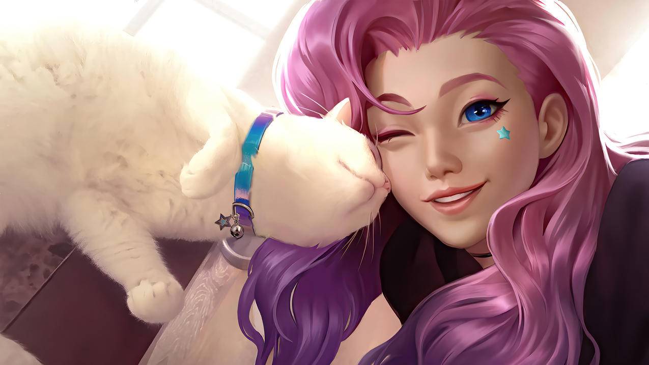 《lol英雄联盟》KDA,The,Baddest,萨勒芬妮,4k超清壁纸