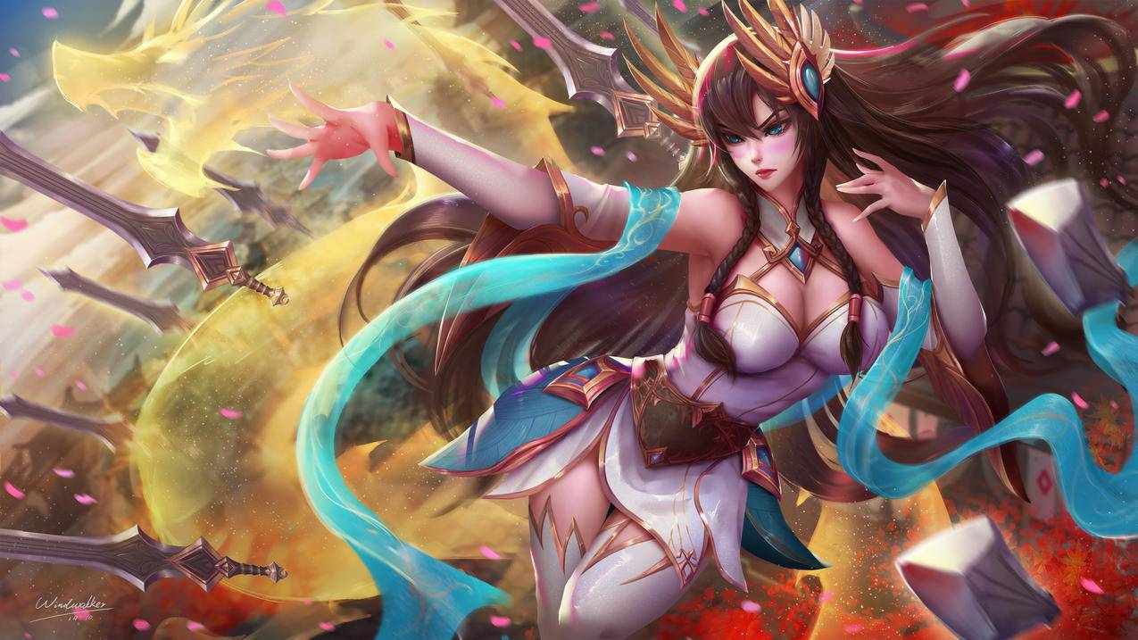 艾瑞莉娅,美女人物插画,4K高清游戏壁纸