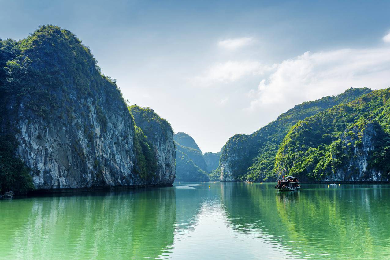 越南,海湾,自然,海,岩石,下龙湾6K风景壁纸