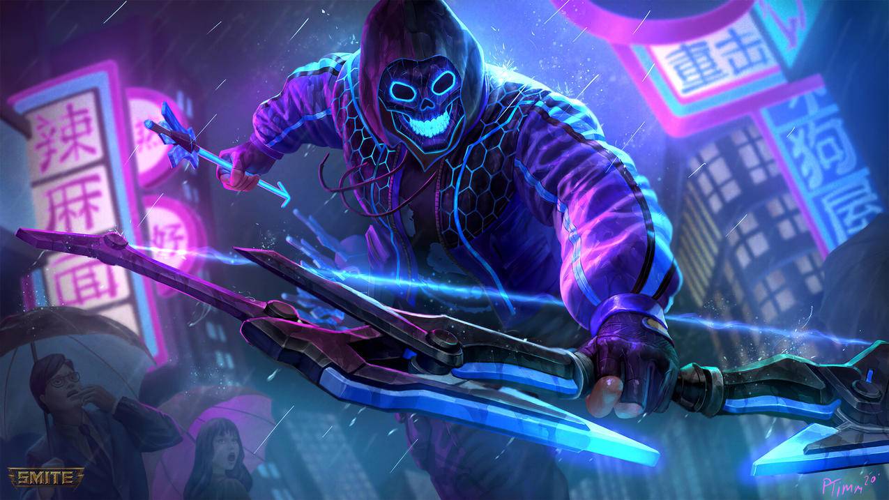 Neon,Hero《SMITE神之浩劫》2020,4k游戏高清壁纸