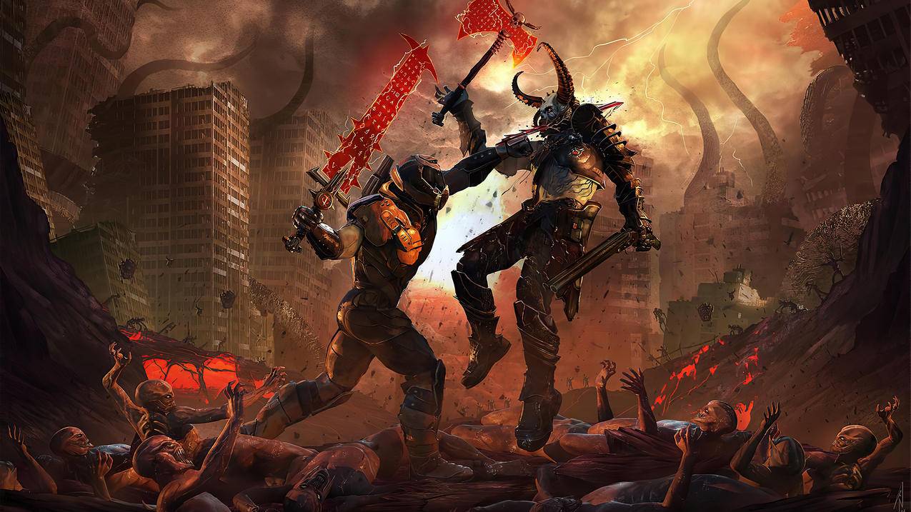 《Doom,Eternal,毁灭战士永恒,》2020,4K原画游戏壁纸