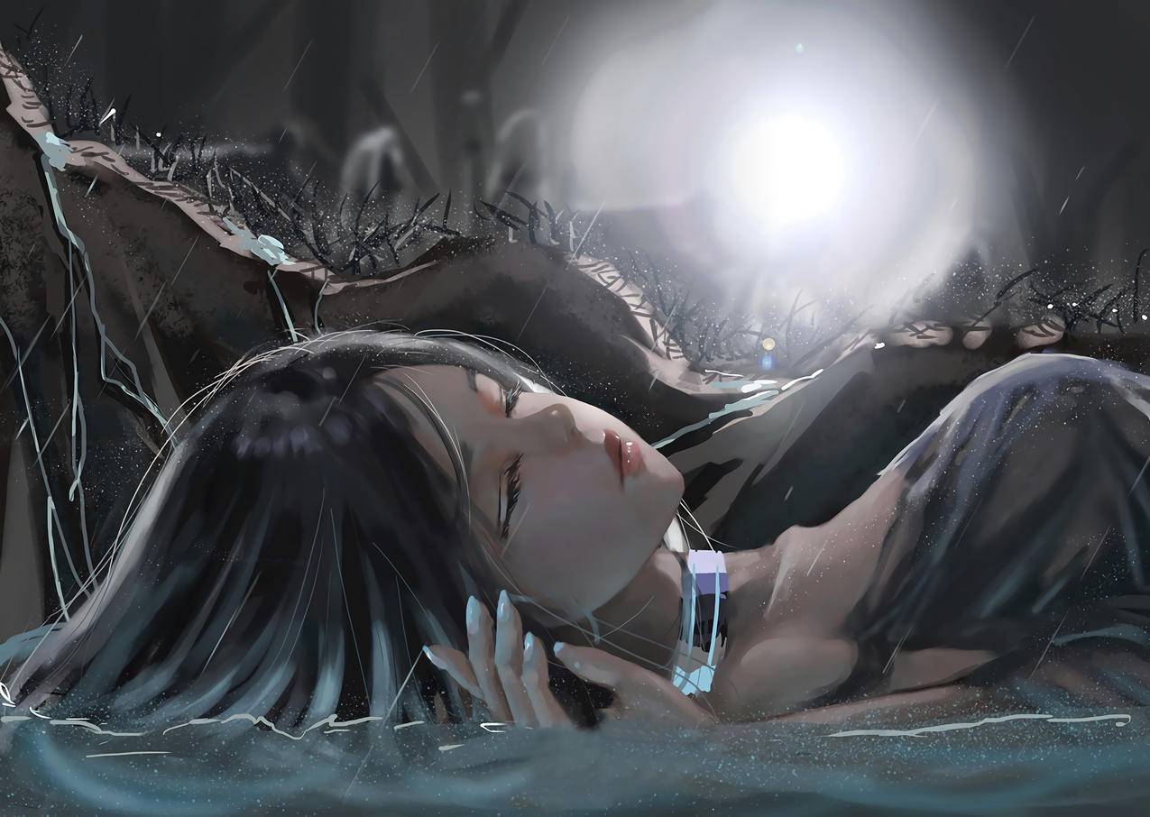 女子,光,唯美插画,4K动漫壁纸