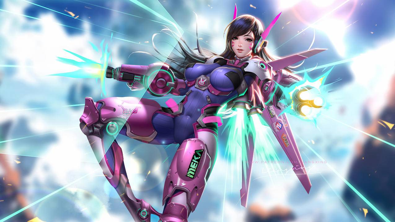 《overwatch,守望先锋》可爱女孩,Dva,4k高清壁纸