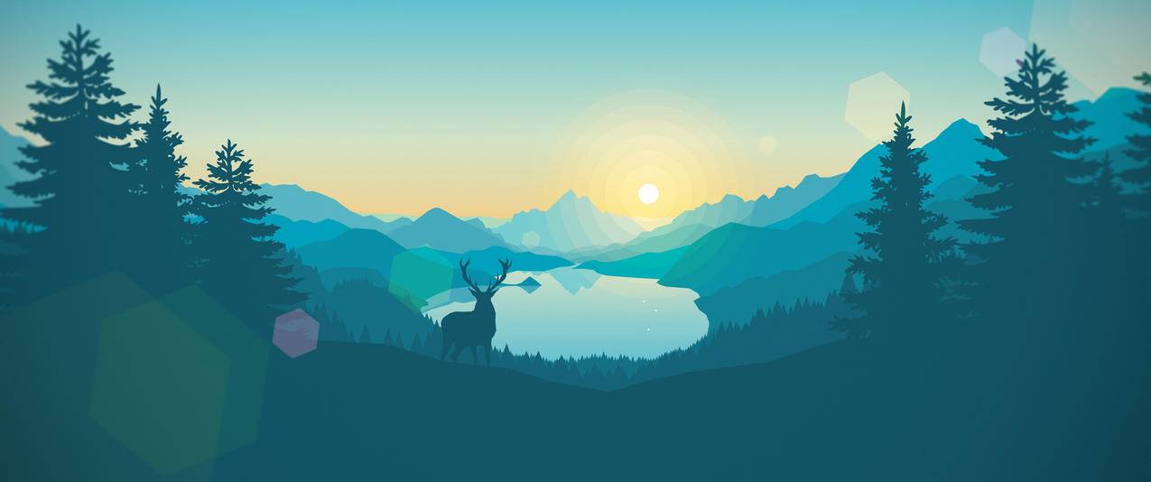 日出,简约,极简主义风景3440x1440壁纸