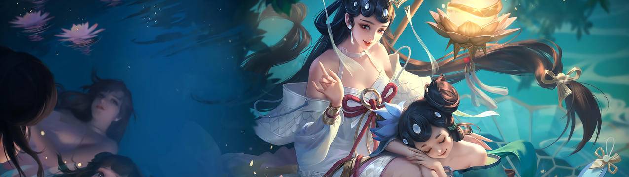 白蛇大乔,王者荣耀5120x1440双屏游戏壁纸