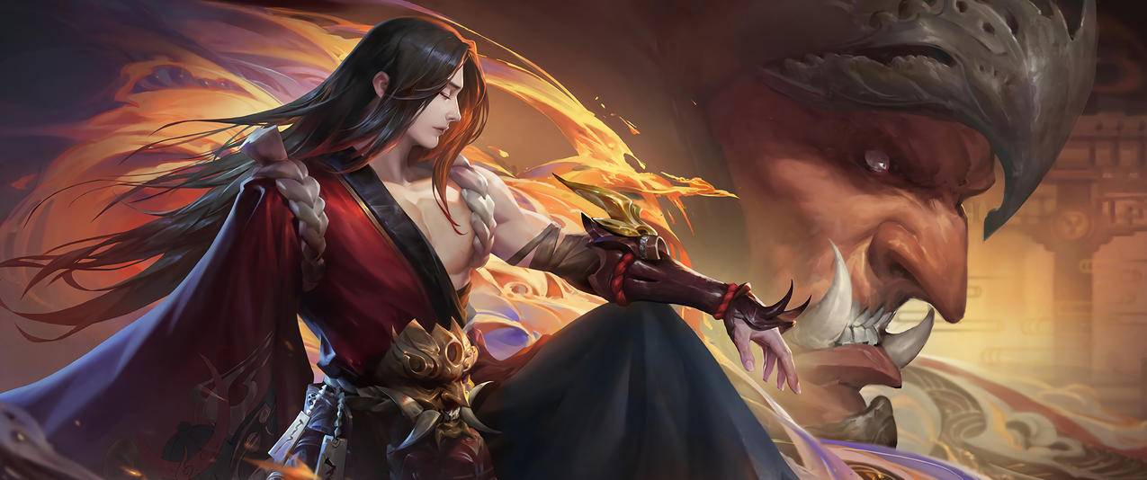 橘右京,修罗,王者荣耀3440x1440高清壁纸