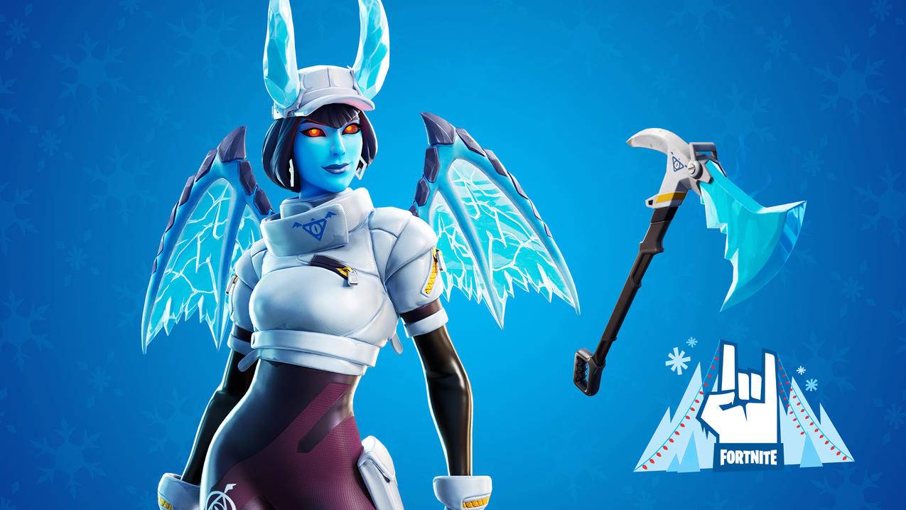 《堡垒之夜fortnite》魔鬼,蓝角翅膀,4K高清壁纸