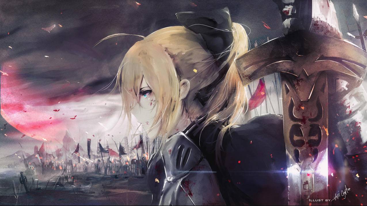 《Fatestay,night》SABER亚瑟王,4K高清动漫壁纸
