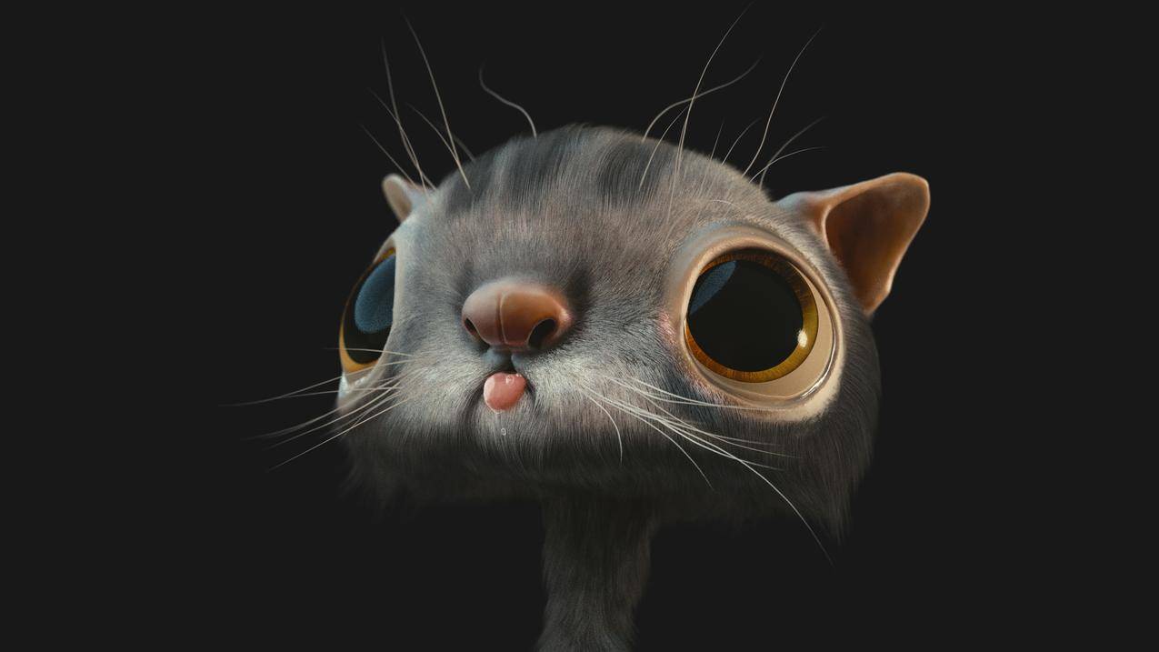 一只可爱的猫图片背景素材