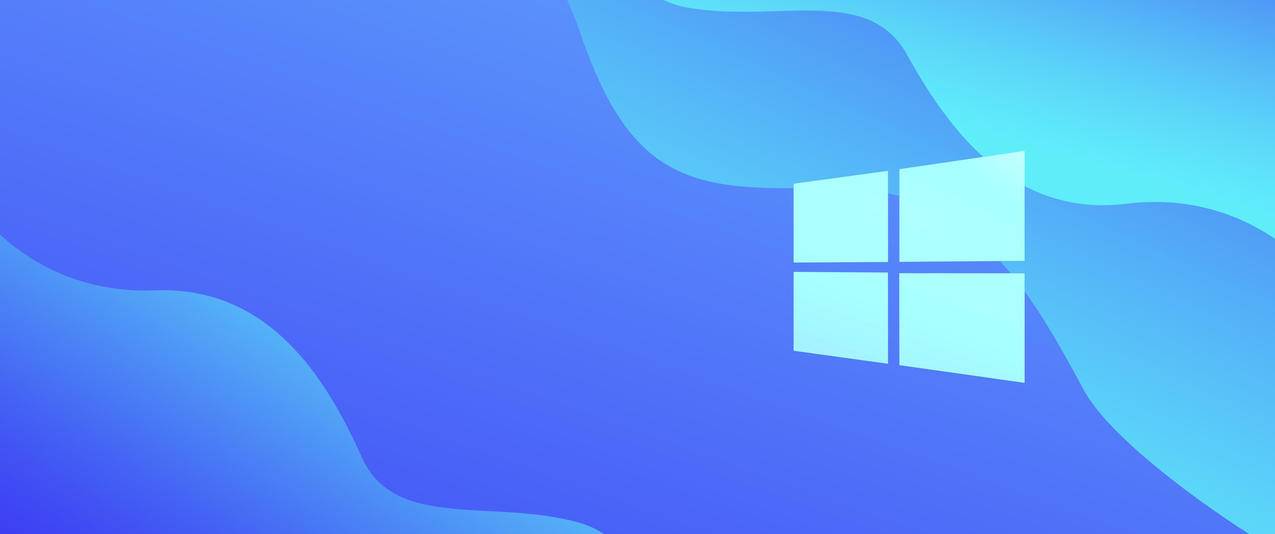 抽象Win10带鱼屏壁纸3440x1440