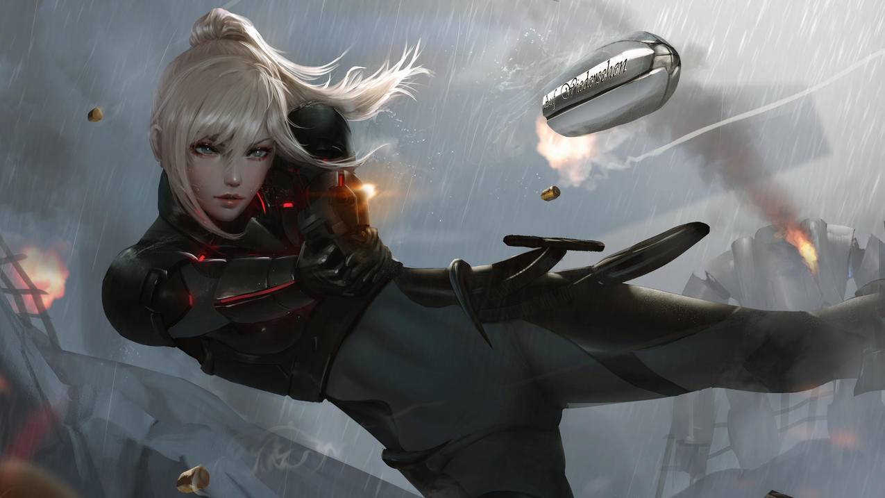 少女战术套装,4K高清动漫壁纸