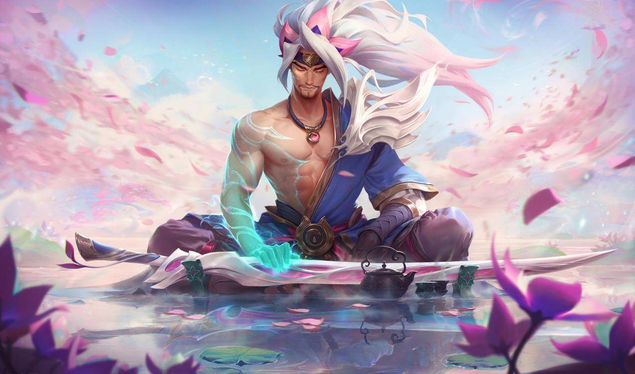 lol英雄联盟00疾风剑豪,灵魂莲花,亚索4k桌面壁纸