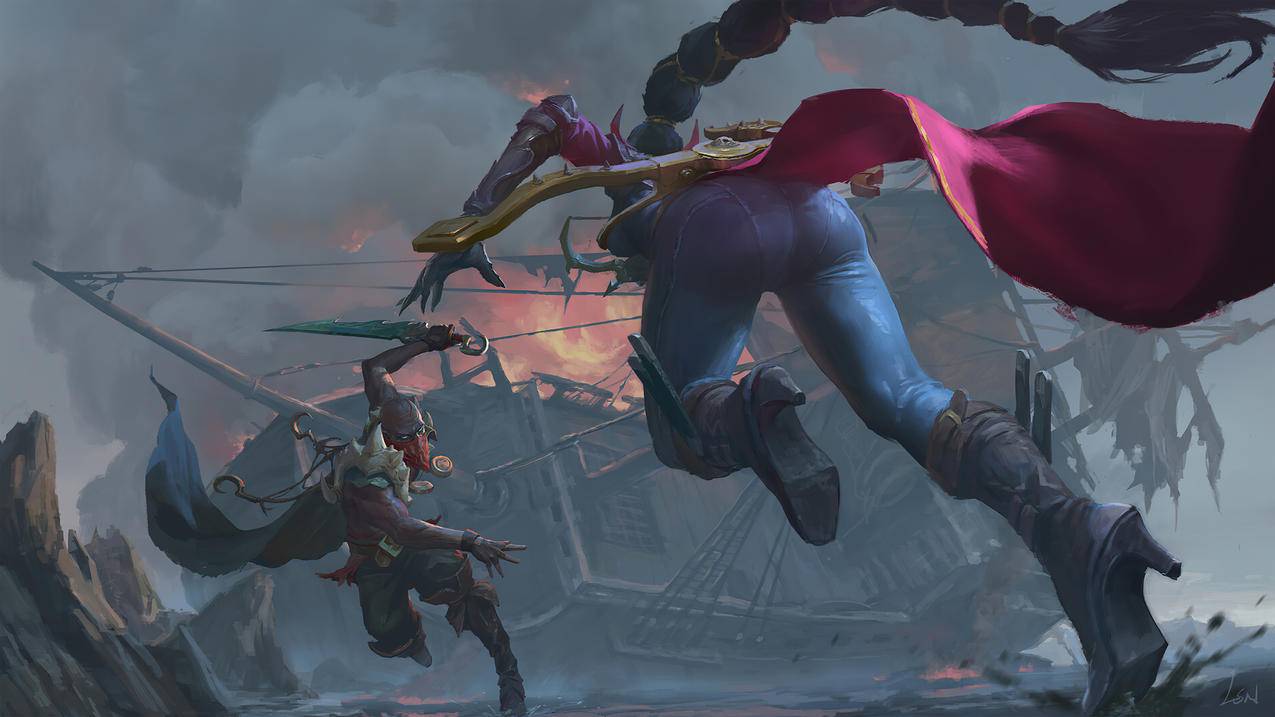 派克和薇恩《英雄联盟（lol）》2020,4K游戏墙纸