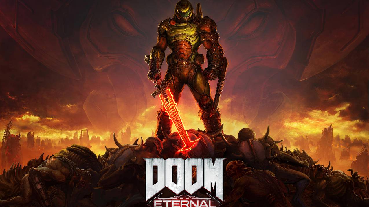 《毁灭战士永恒,-DOOM,Eternal》废墟,高地,尸体,4K高清壁纸