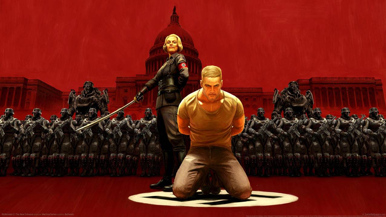 《德军总部2:新巨人-Wolfenstein2》,4K高清壁纸