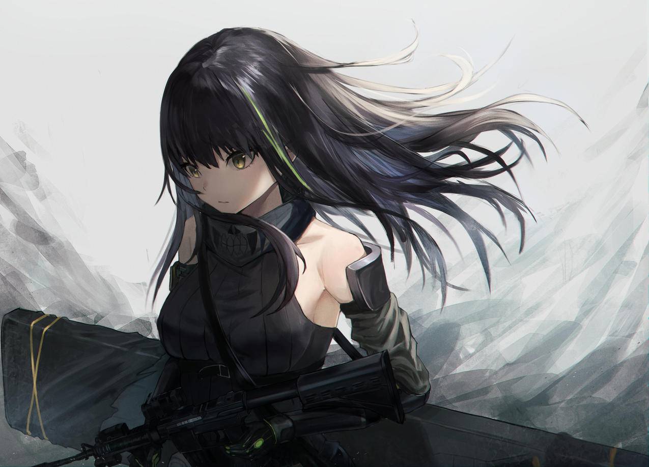 《少女前线》女孩,枪,长板,4K高清动漫壁纸