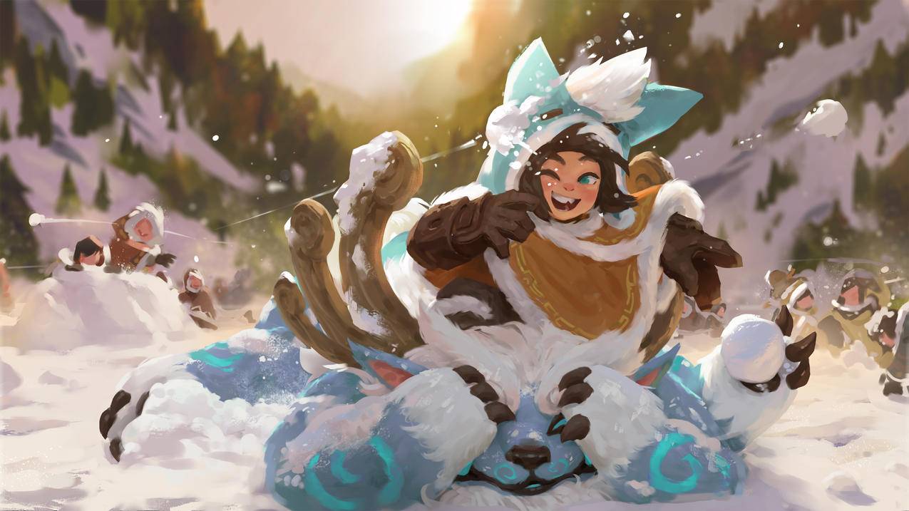 雪原双子,同人漫画,努努,英雄联盟,4k桌面壁纸