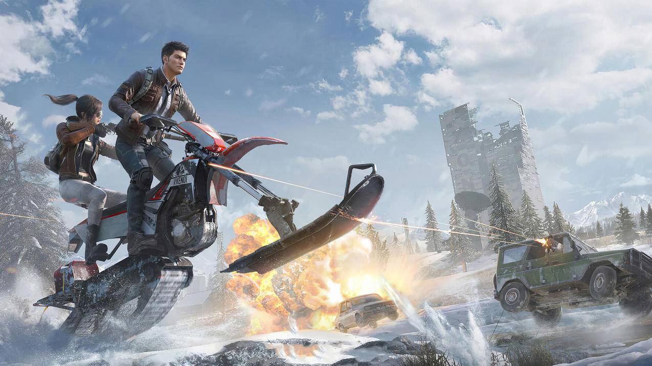 雪地摩托《绝地求生大逃杀（PUBG）》2020,4K游戏高清壁纸