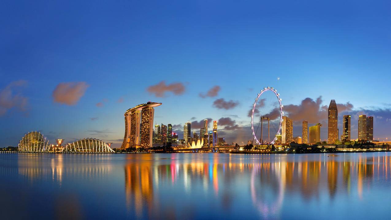东湾花园,新加坡花园全景4k壁纸3840x2160