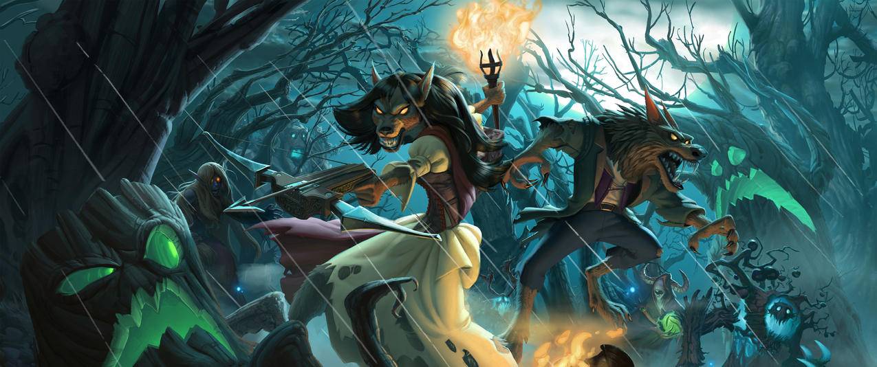 炉石传说Heroes,of,Warcraft,The,Witchwood,3440x1440壁纸