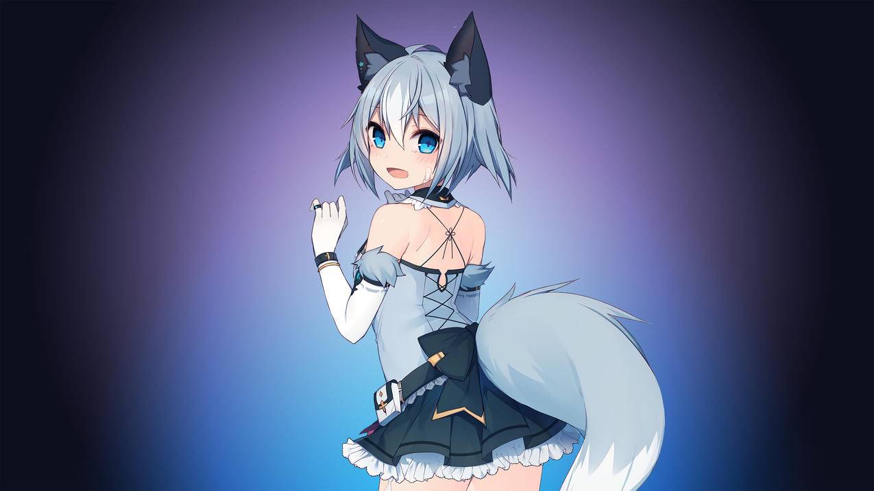 Fluffy,Cat,猫耳朵尾巴女生,4K动漫高清壁纸