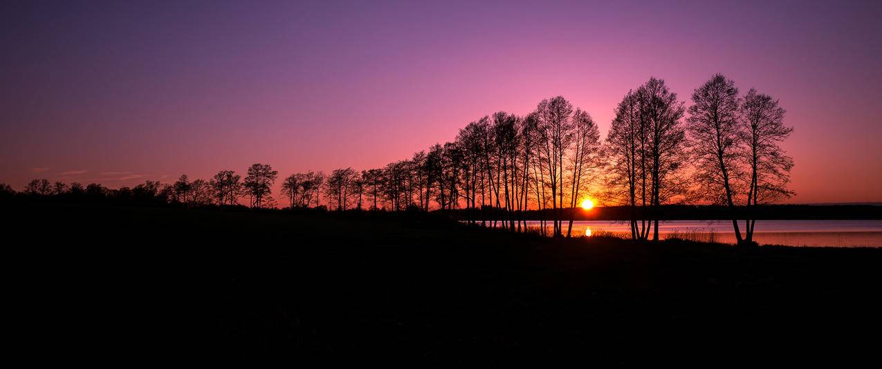 芬兰,芬兰,夕阳3440x1440风景壁纸