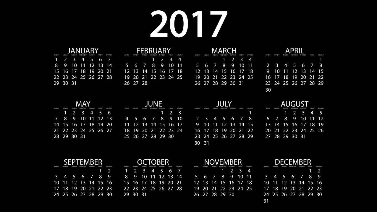 2017年日历图片素材