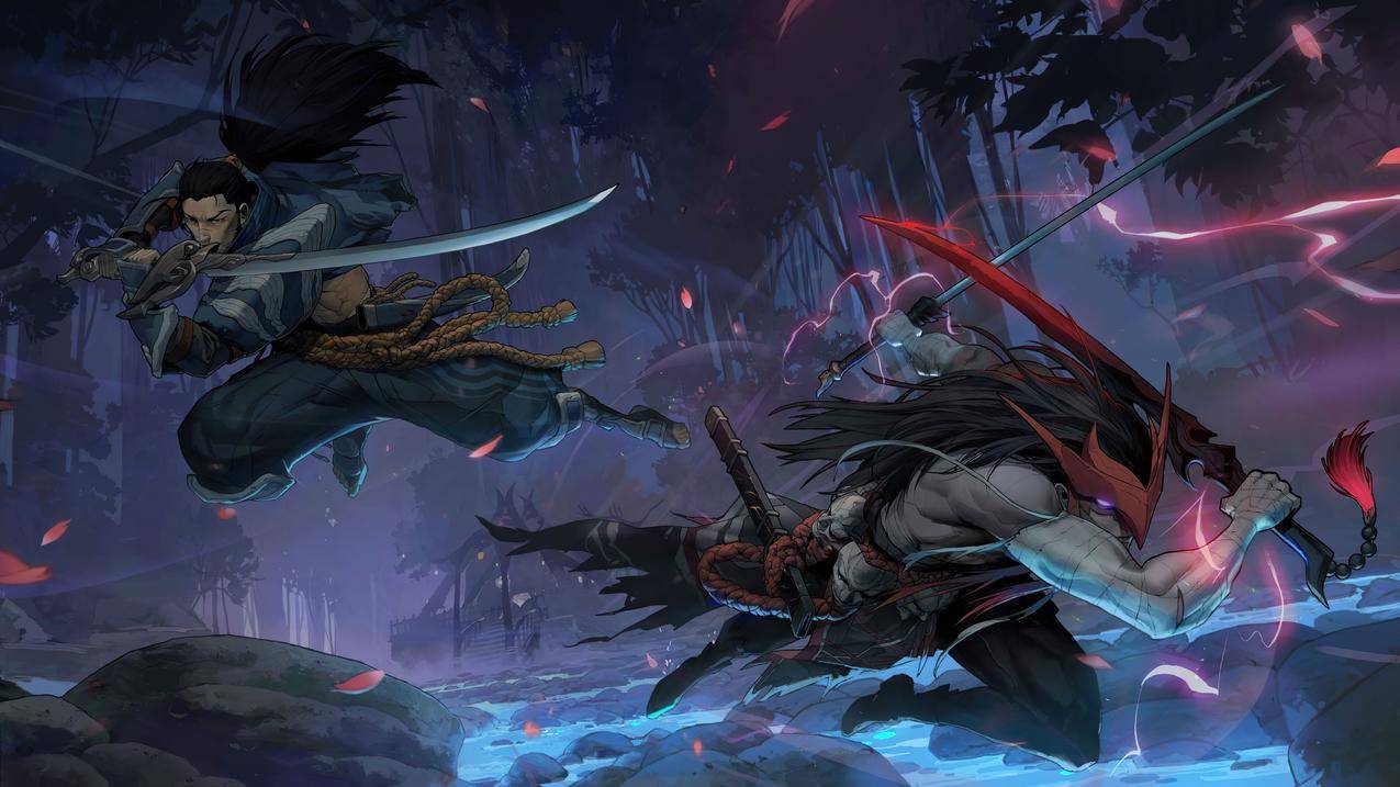 LOL英雄联盟疾风剑豪,亚索,封魔剑魂,永恩,同人4k壁纸3840x2160