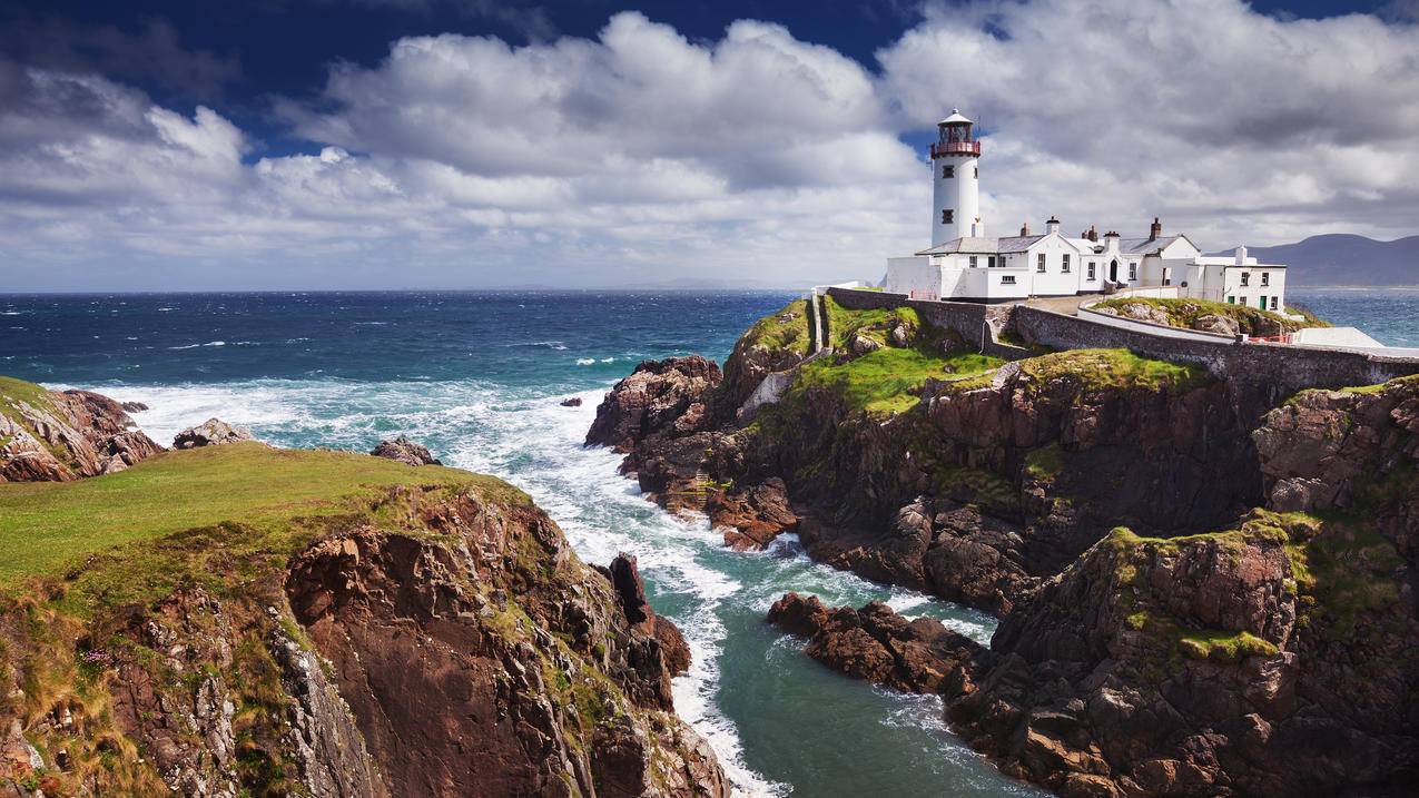 Fanad,爱尔兰,灯塔,风景,4K壁纸