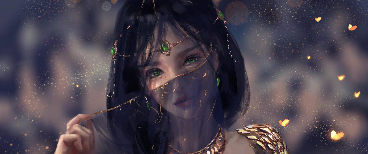 鬼刀北漠公主风铃3440x1440高清壁纸