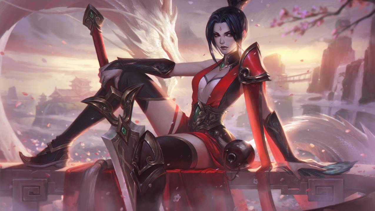 《英雄联盟（LOL）》放逐之刃,玉剑传说,武剑仙,锐雯,4K游戏高清壁纸