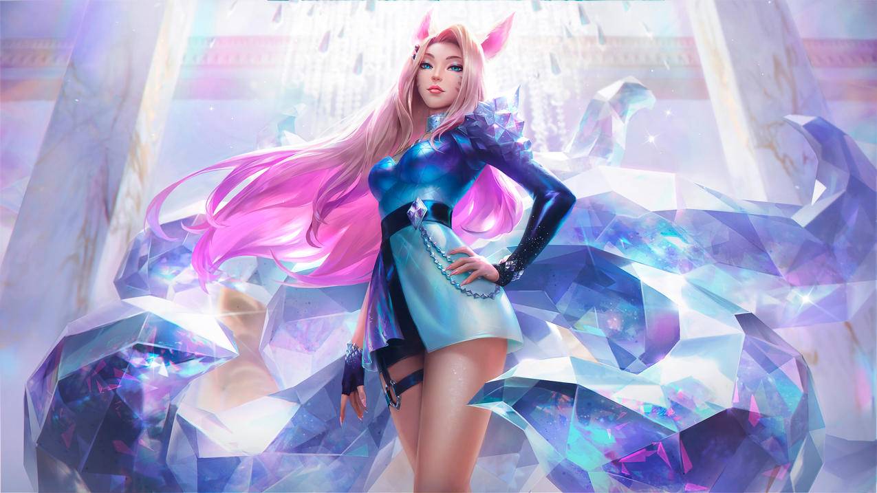 Ahri阿狸《LOL英雄联盟》KDA,The,Baddest,4k超清游戏壁纸