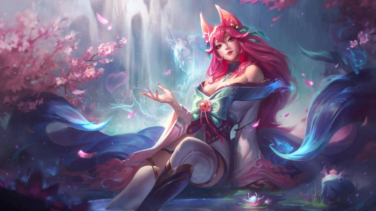 灵魂莲华-阿狸《英雄联盟LOL》2020,4k游戏壁纸